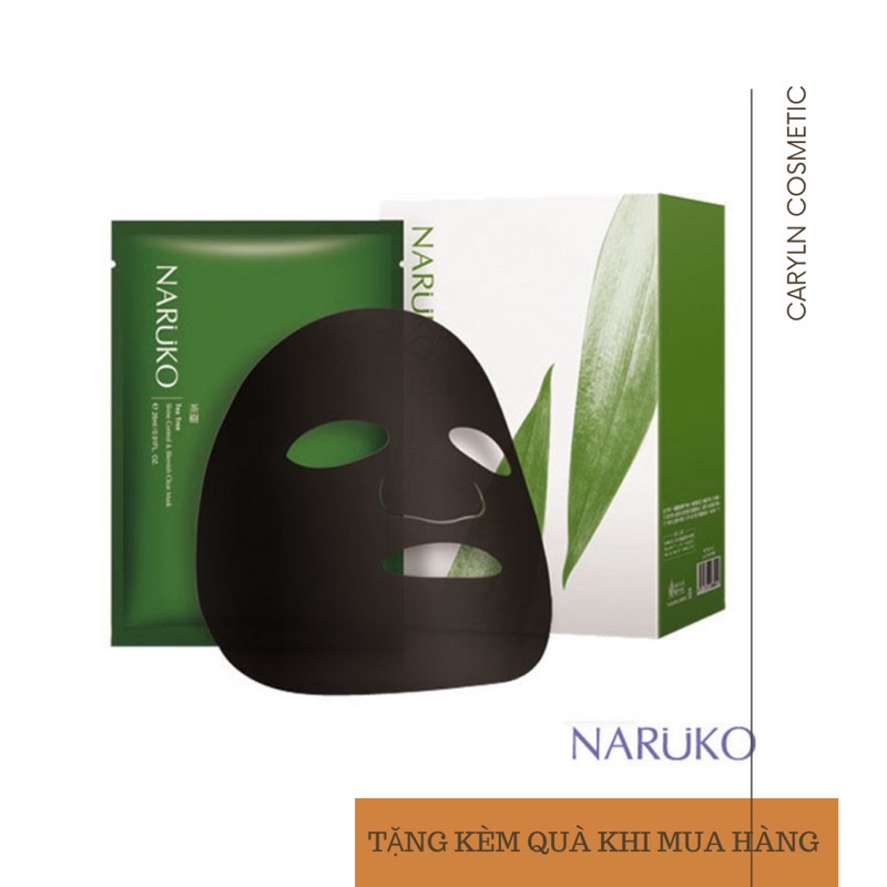 Mask Tràm Trà Cho Da Mụn, Kiểm Soát Dầu Naruko Tea Tree Shine Control & Blemish Clear Mask 26ml