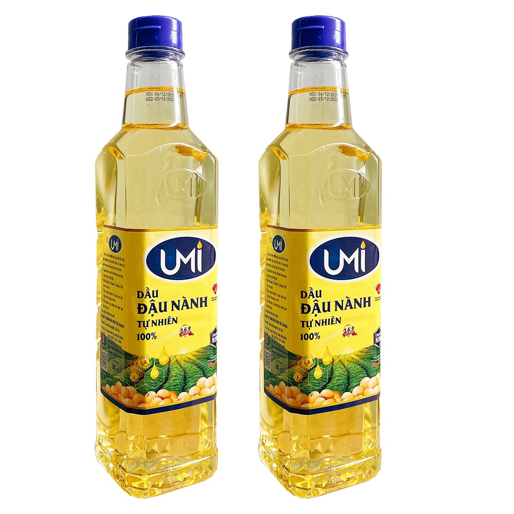 Combo 2 Chai Dầu ăn đậu nành UMI/COBA tự nhiên 100% cung cấp omega 3,6,9 ( Mỗi chai 900ml) - Date mới : 24 tháng