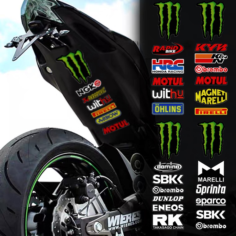 FENDER Sticker Phản Quang Chống Thấm Nước Hình Quái Vật Trang Trí Xe Mô Tô
