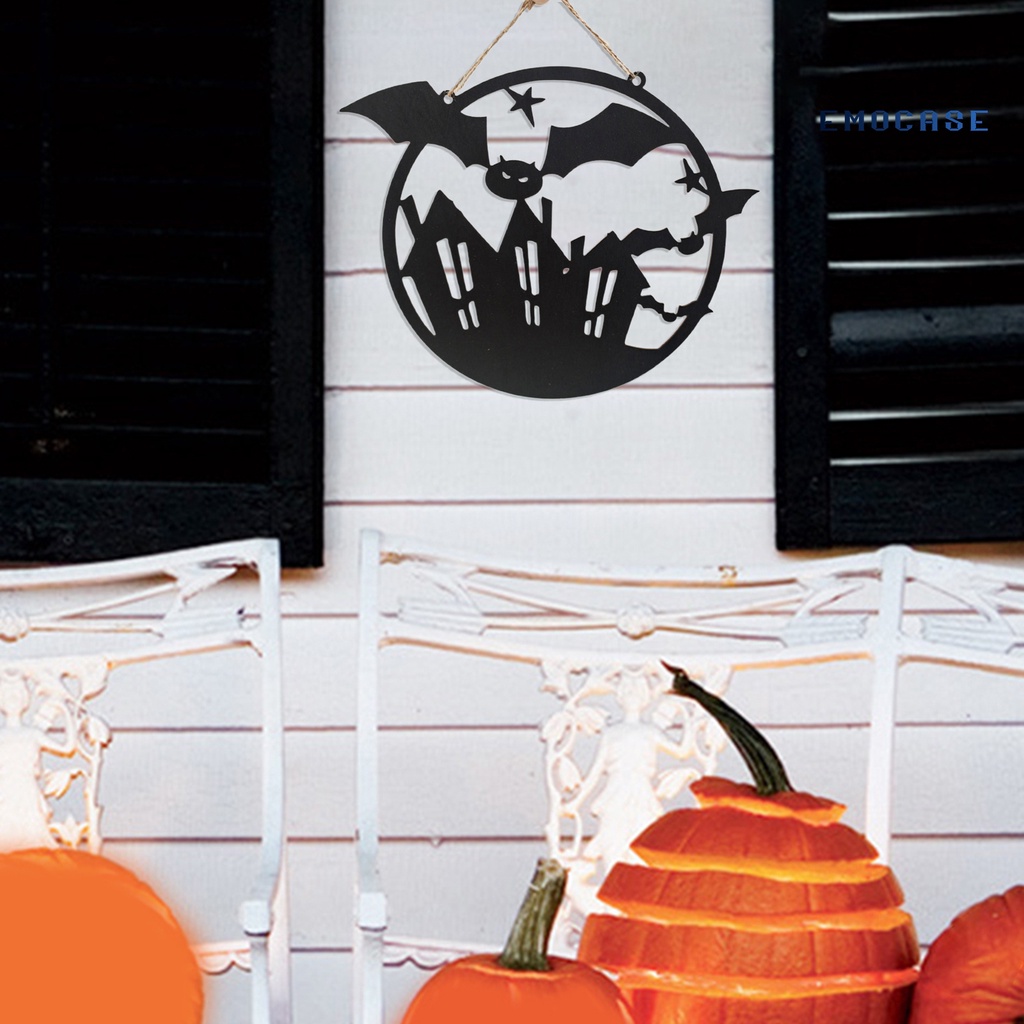 Biển Hiệu Treo Tường Trang Trí In Chữ Welcome / Dơi / Đầu Lâu Nhiều Kiểu Độc Đáo Cho Tiệc Halloween