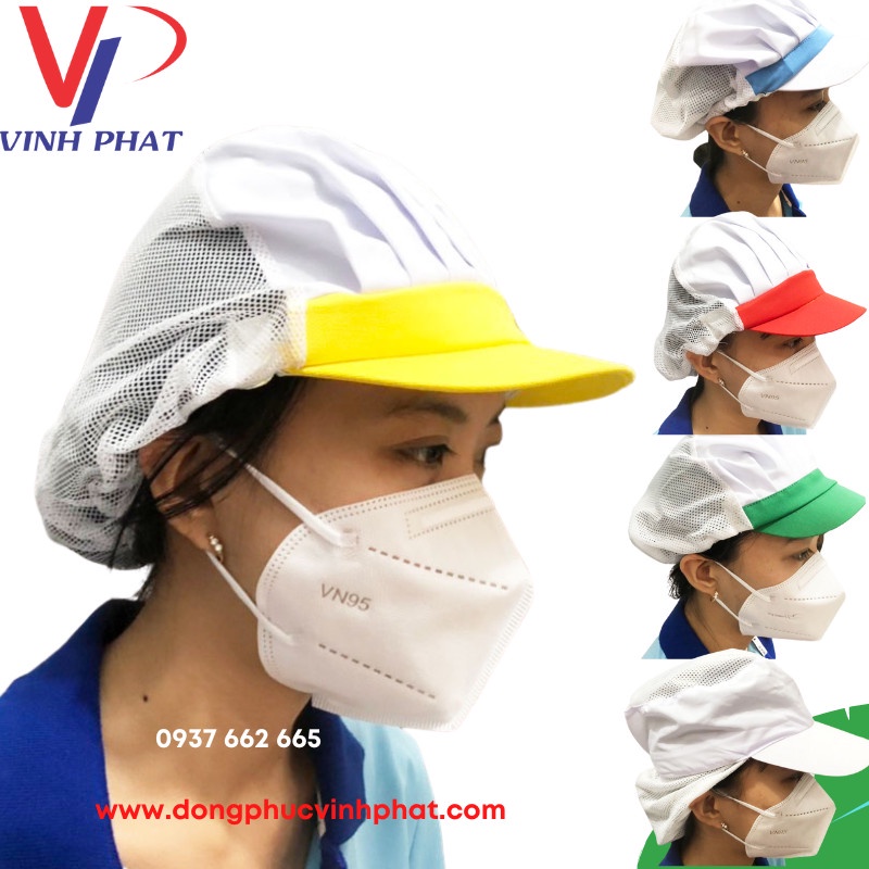 Nón Vải Lưới Trùm Tóc Công Nhân Sản Xuất Thuỷ Sản, Chế Biến - Mũ Lưới Bảo Hộ, Y Tế  - Hình thật, có sẵn.