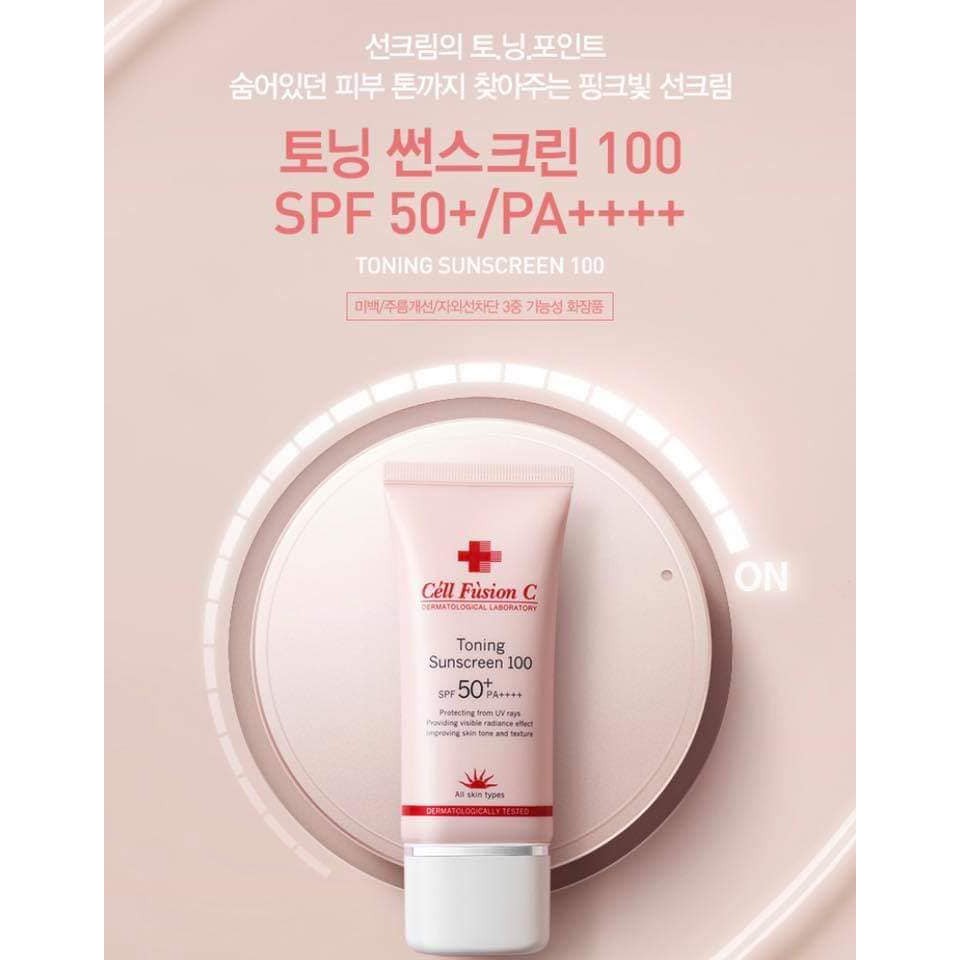 Kem chống nắng Cell Fusion Toning Sunscreen 100 SPF50 PA++++