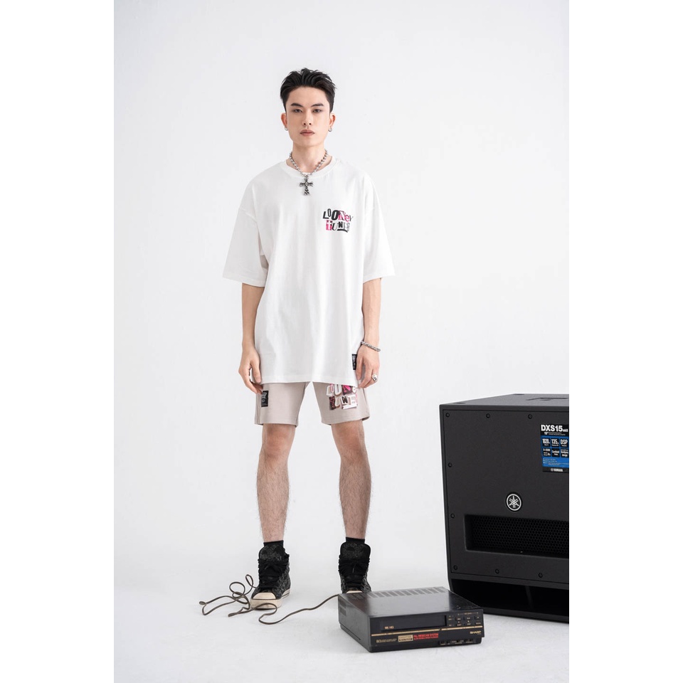Quần Short BOO Unisex Dáng Bermuda In Logo LooneyTunes