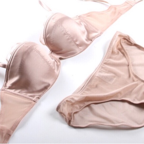 Bộ Đồ Lót Có Gọng Đệm Mỏng Vải Satin S125