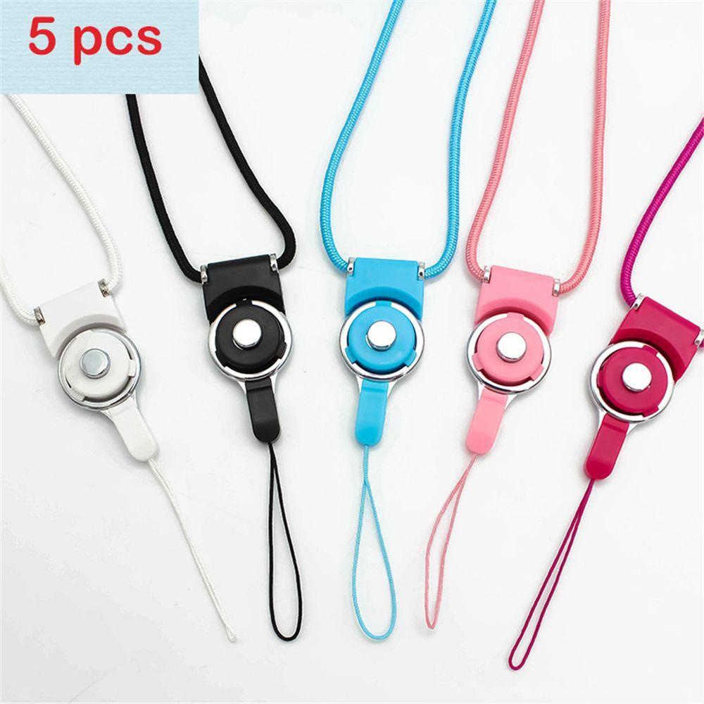 Set 5 Dây Đeo Điện Thoại Đeo Cổ Bằng Nylon Màu Sắc Ngẫu Nhiên