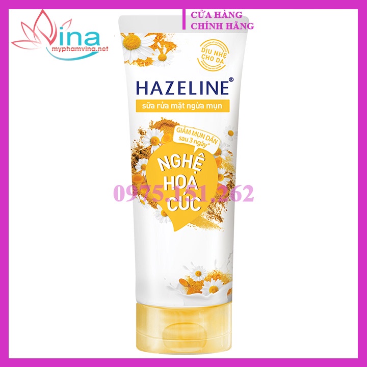 Sữa rửa mặt Hazeline sáng da nghệ kiwi