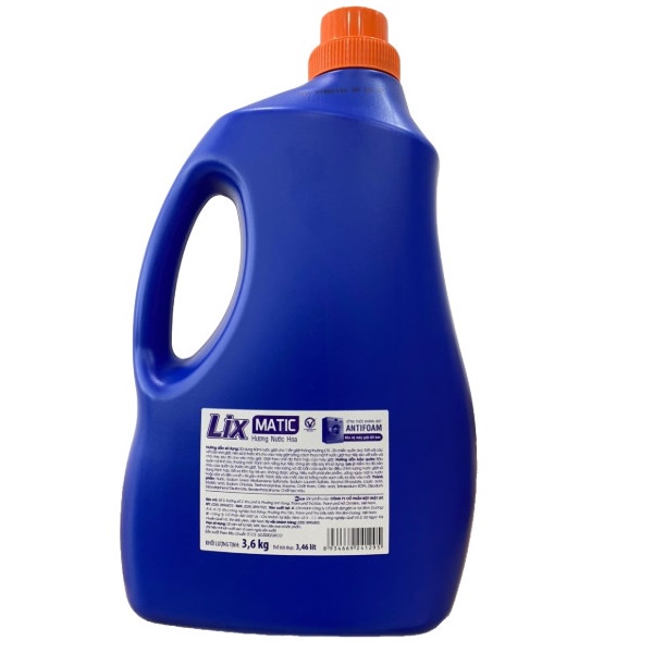 Bộ 2 chai nước giặt Lix Matic hương nước hoa 3.6Kg/ chai - Dùng cho máy giặt cửa trước - 2C-NGM39