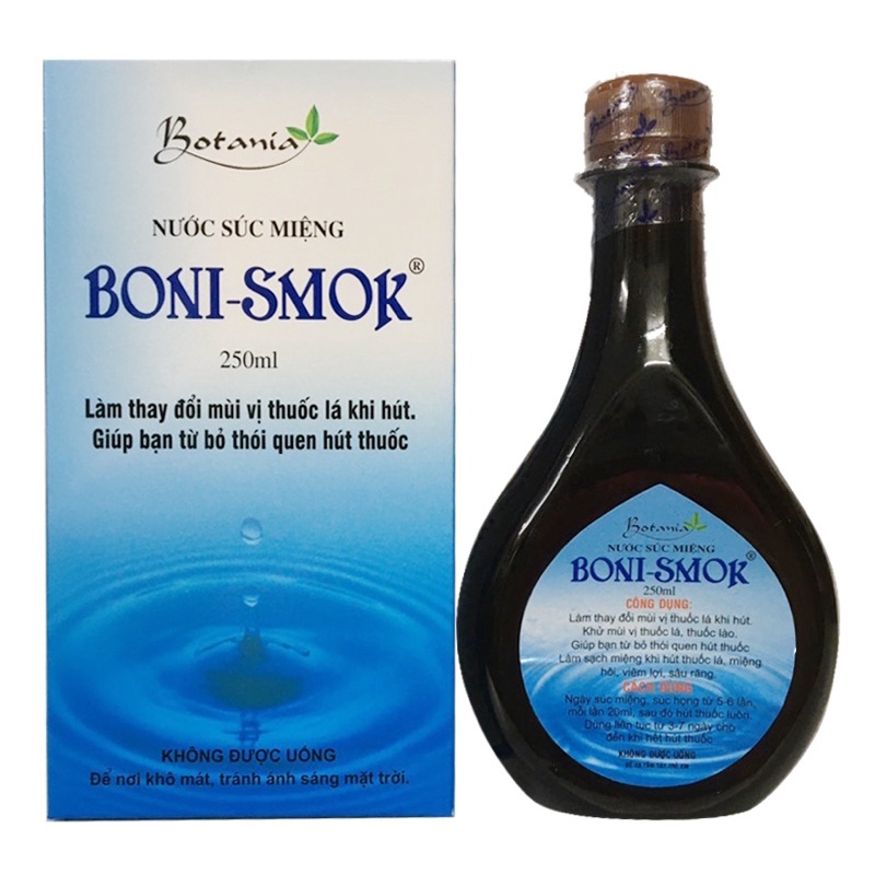 ✅[Chính hãng] Nước súc miệng BONI-SMOK 250ml làm thay đổi mùi vị của thuốc lá khi hút,giúp bạn từ bỏ thói quen hút thuốc