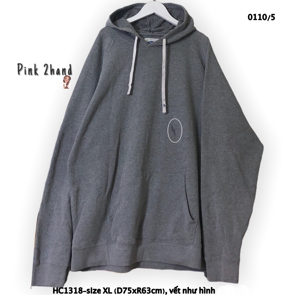 Áo Hoodie nữ, nam 2hand, chất dày, size XL/XXL - 1512-1