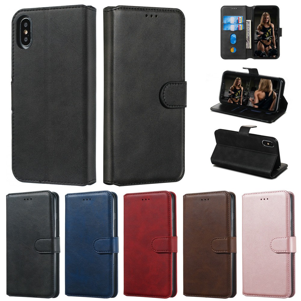 Bao da điện thoại dạng ví phong cách cổ điển thời trang cho iPhone SE 2020 11 Pro XS Max XR X 6 6s 7 8 Plus | YYT