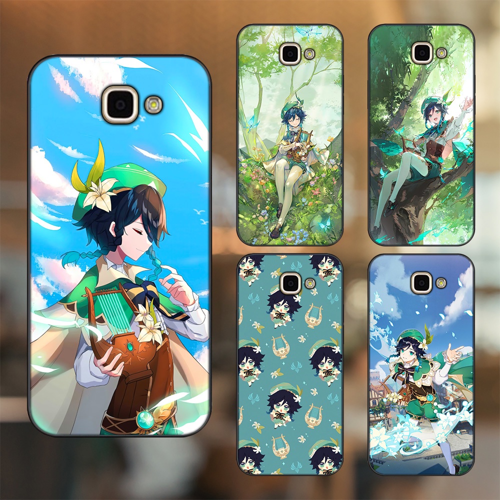 Ốp lưng Samsung A9 Pro viền đen in hình Venti Genshin Impact