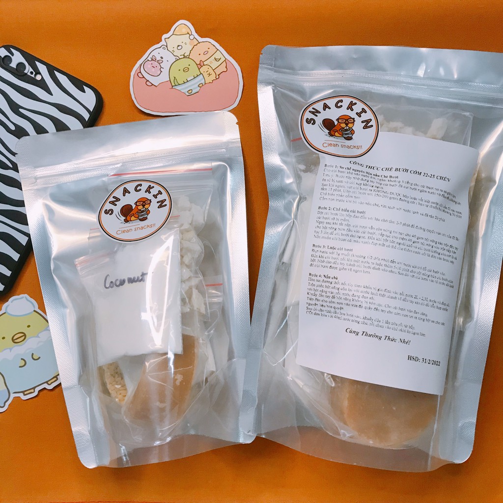 Set chè bưởi đậu xanh siêu cùi SNACKIN, tặng kèm công thức tự nấu độc quyền, ăn vặt Hà Nội | BigBuy360 - bigbuy360.vn