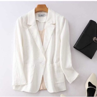 [ORDER] Vest Blazer Linen Dài Tay 2021 (5 màu)