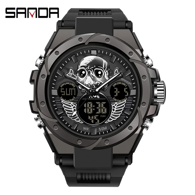 Sanda Đồng Hồ Nam Đa Năng Chống Thấm Nước 6087