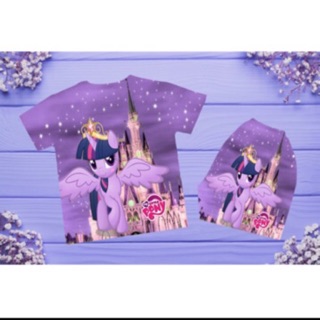 Đồ bộ in 3D hình Pony tím cho bé gái
