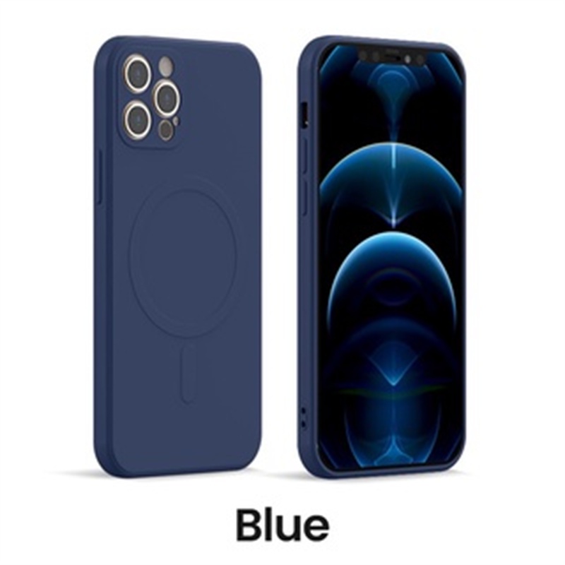 Ốp Điện Thoại Silicon Khung Vuông Từ Tính Bảo Vệ Camera Cho iPhone 11 12 Pro Max 13 Mini X Xs Max Xr 7 8 Plus