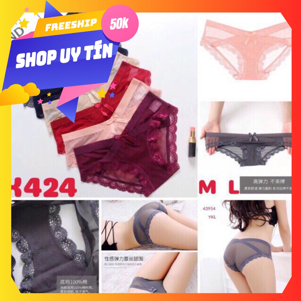 ❤️[bán sỉ 10 quần]Quần lót ren nữ cạp chéo siêu sexy