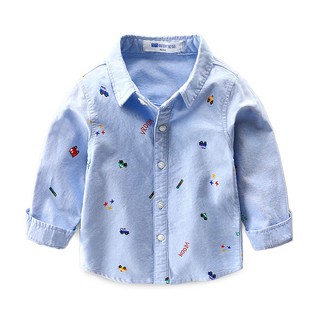 Áo sơ mi bé trai bé gái chất kate xịn sang chảnh size từ 1 đến 9 tuổi
