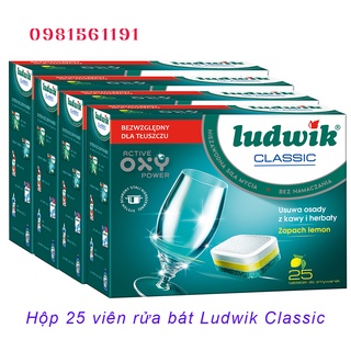 Viên rửa chén bát Ludwik classic 25 viên, không chứa photphate, Ba Lan