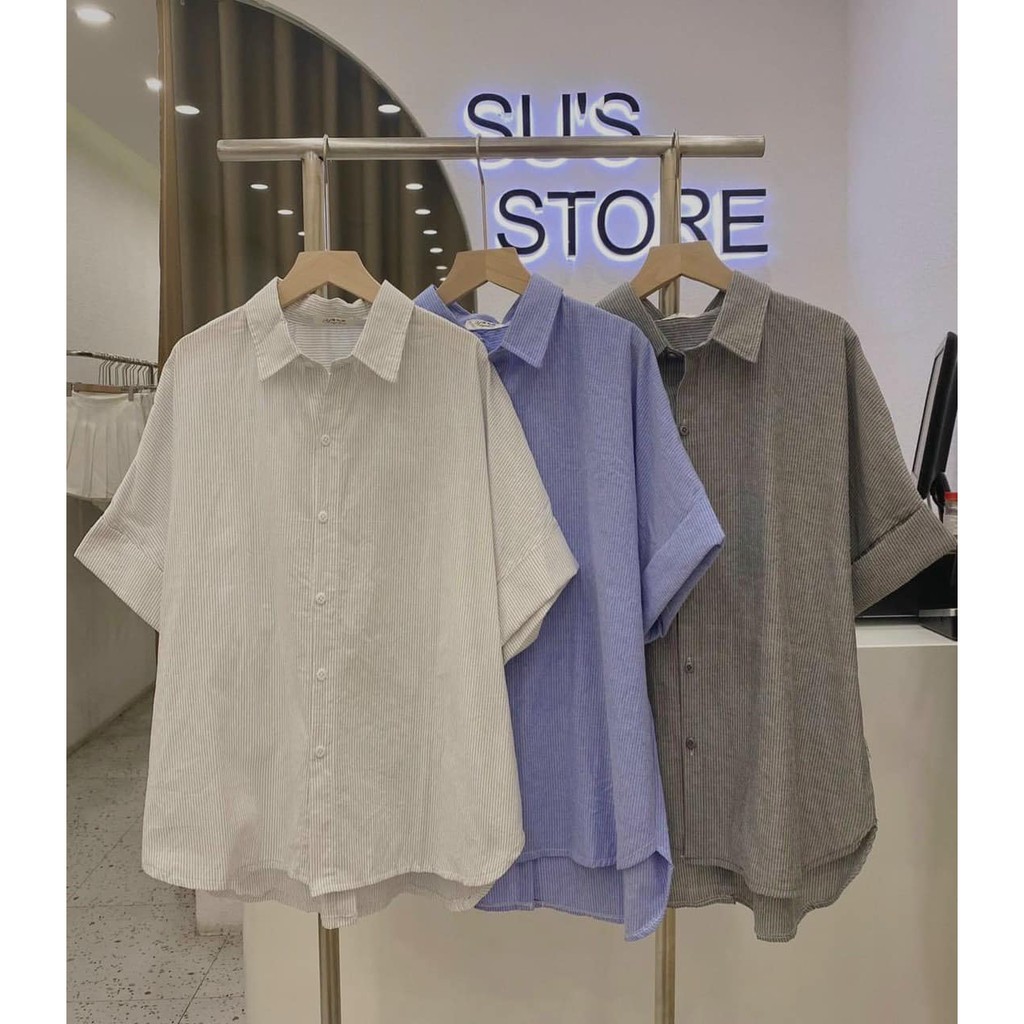 ÁO sơ mi KẺ cài cúc LƯNG 3 màu (Kèm ảnh thật,video) | BigBuy360 - bigbuy360.vn