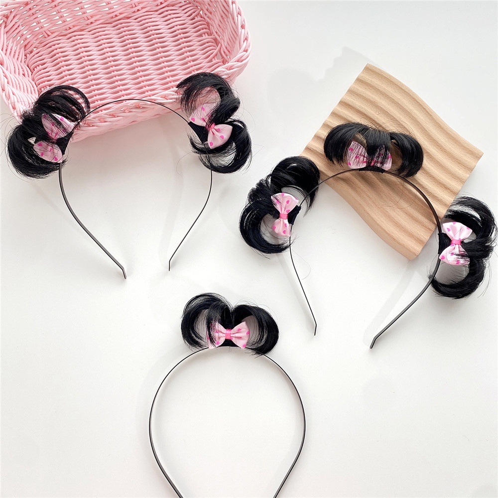 Băng Đô Cài Tóc Đính Nơ Dễ Thương Vui Nhộn Phong Cách Hàn Quốc