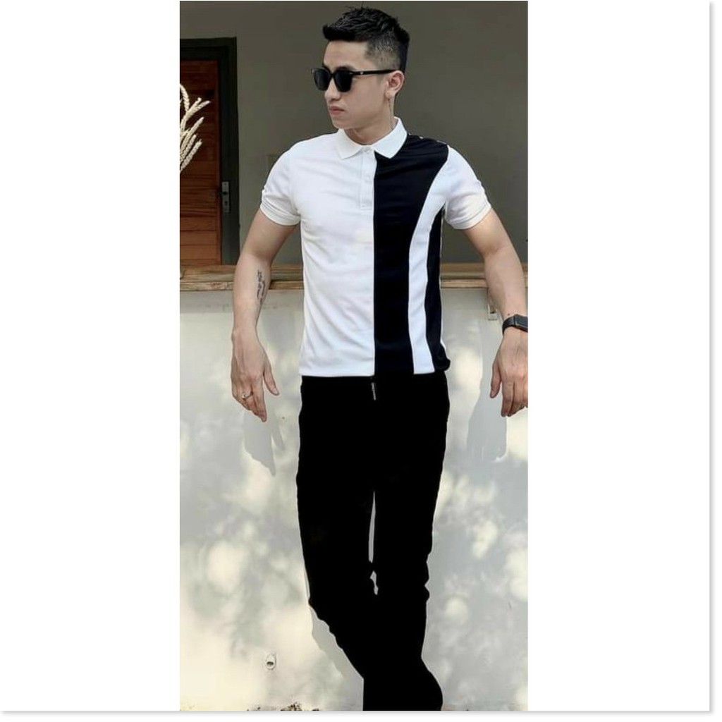 Áo thun cổ trụ phối màu siêu đẹp chuẩn nam tính cho ae KME FASHION