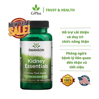 Viên uống b.ổ th.ận Swanson Kidney Essential 60 viên của Mỹ