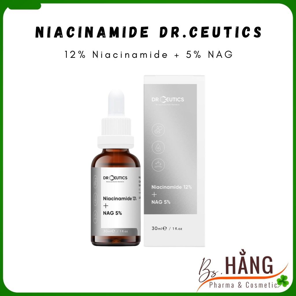 ✅[Chính Hãng] Serum Niacinamide 12% DrCeutics - Giảm Thâm, Sáng Da, Kiềm Dầu, 30ml