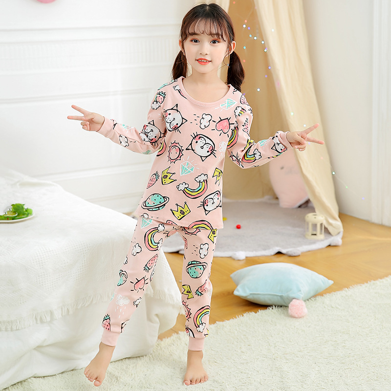 Bộ Đồ Ngủ Pijama Dài Tay Họa Tiết Dễ Thương Cho Bé Trai 3 Tuổi