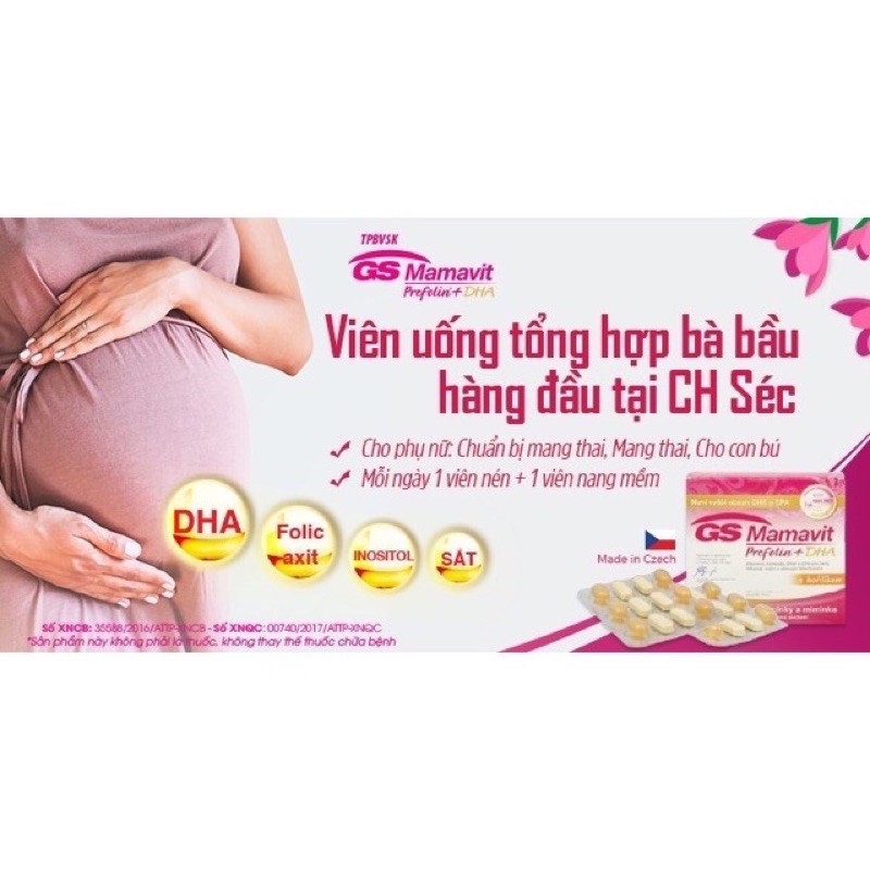 [ Kèm quà tặng ] Gs Mamavit - Bổ sung cho bà bầu và cho con bú | Thế Giới Skin Care