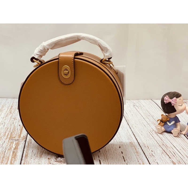 TÚI HỘP TRÒN XUẤT DƯ - DA THẬT - SẴN HÀNG