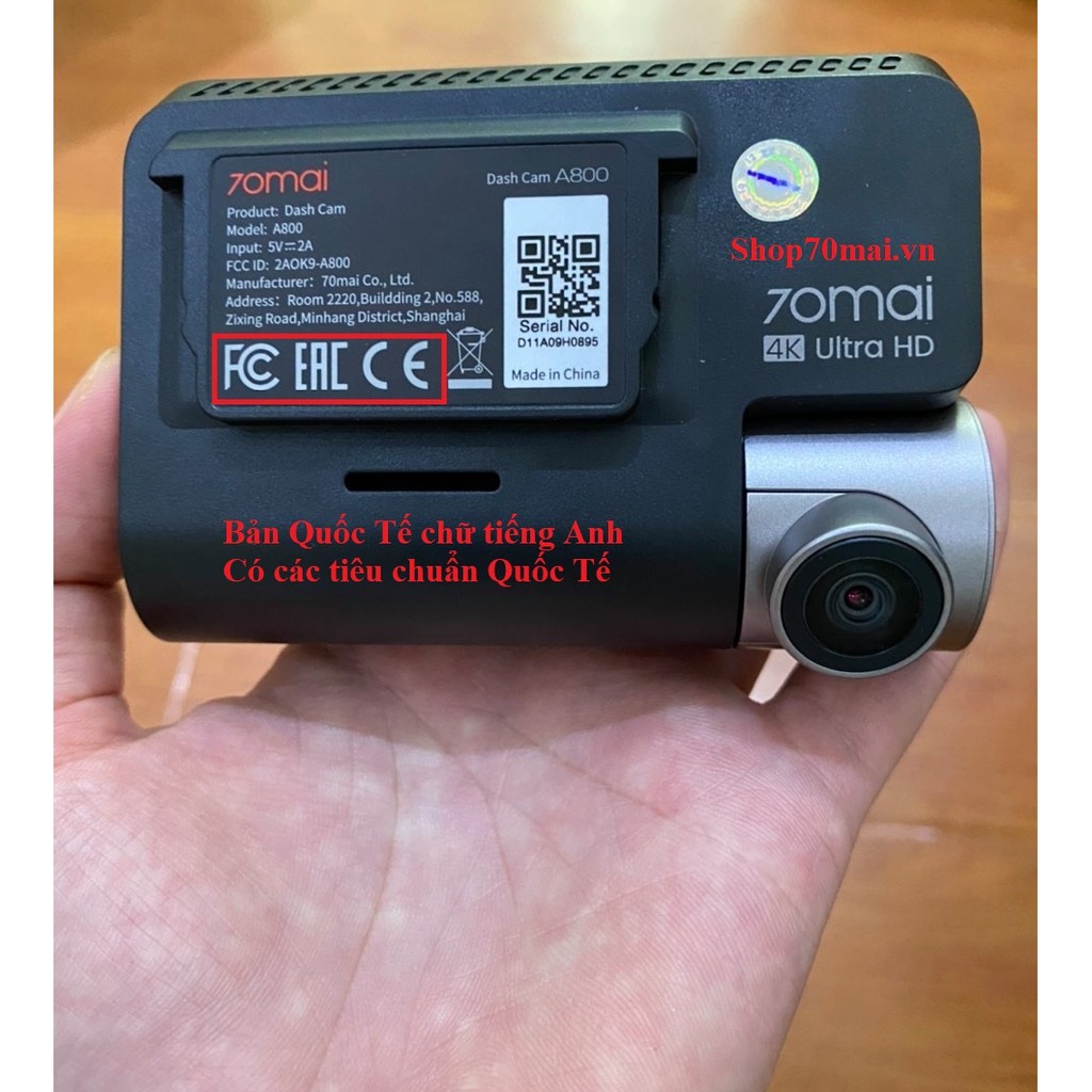 Camera hành trình 70mai A800S Quốc Tế 70mai Official Store | BigBuy360 - bigbuy360.vn