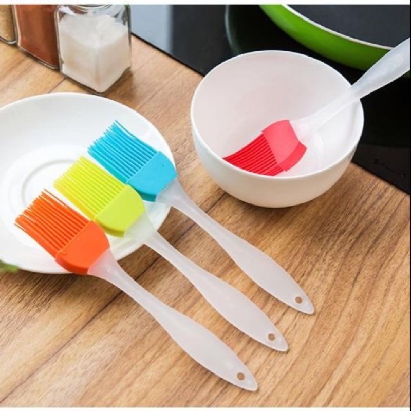 Chổi quét dầu ăn silicon chịu nhiệt dùng phết bơ mỡ cho khuôn làm bánh, nướng thịt, nồi chiên không dầu dài 16cm
