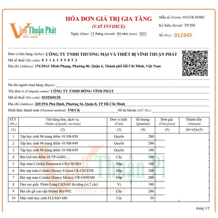 Tập học sinh 96 trang Điểm 10 NB-058