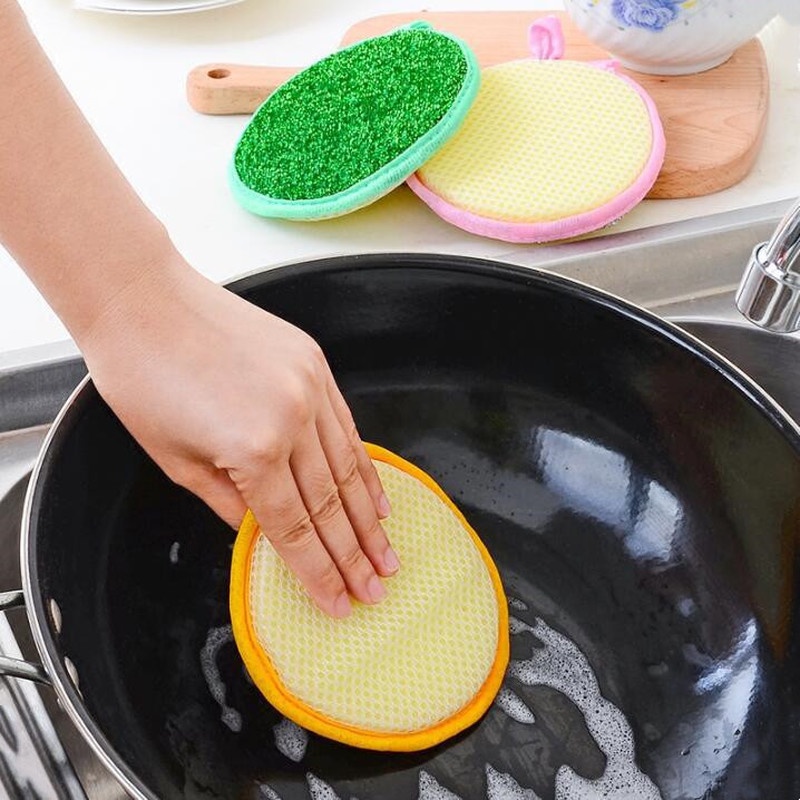 1 Miếng Vải Lưới Hai Mặt Dùng Lau Chén Dĩa Tiện Dụng