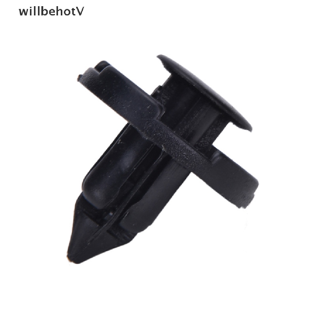 Set 50 Đinh Tán Nhựa 8mm Màu Đen Chuyên Dụng Cho Xe Hơi Fender