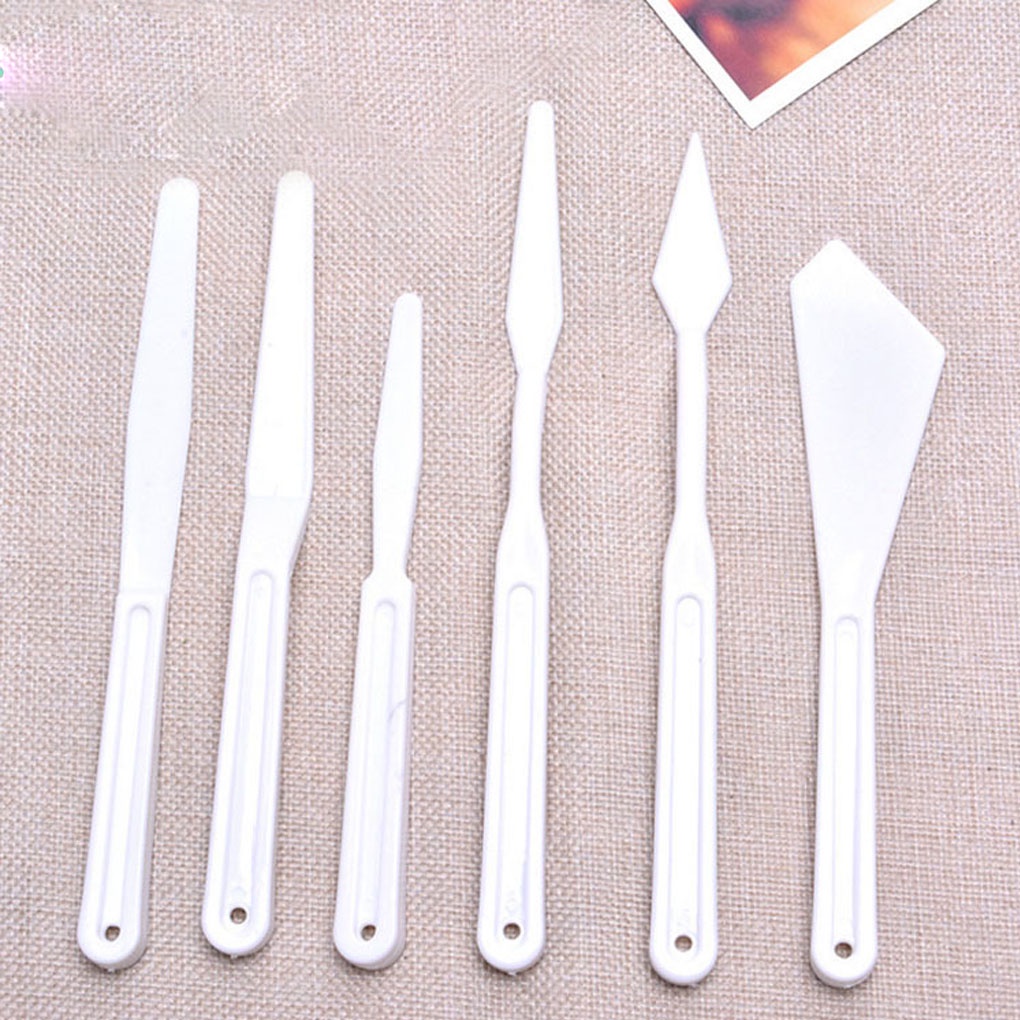 [CHOO] 6 Pcs/set Clay Sculpture Tools Set Plastic Spatula Clay Engrave Spatula Tools Kit Sculpture Accessory