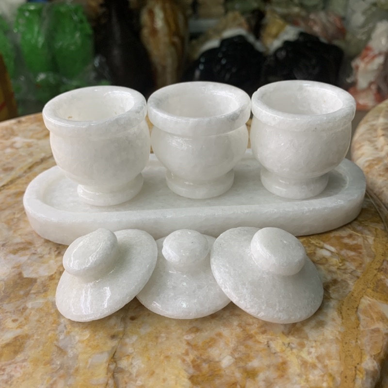 Bộ Thờ Bằng Đá Cẩm Thạch Trắng