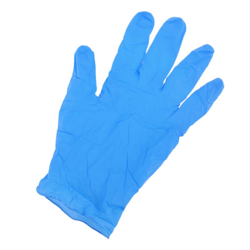 Set 100 Găng Tay Nitrile Màu Xanh Navy Chống Nước Dùng Một Lần An Toàn