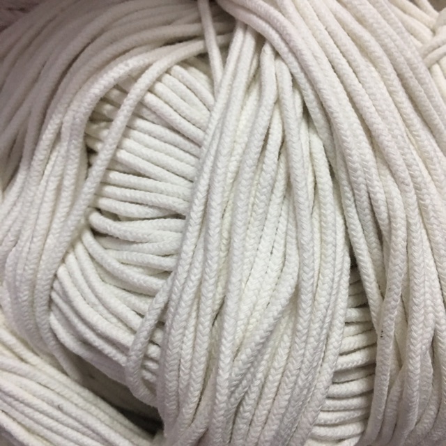 Dây macrame 4mm trắng trơn, chuyên dùng làm túi xách, 1kg.