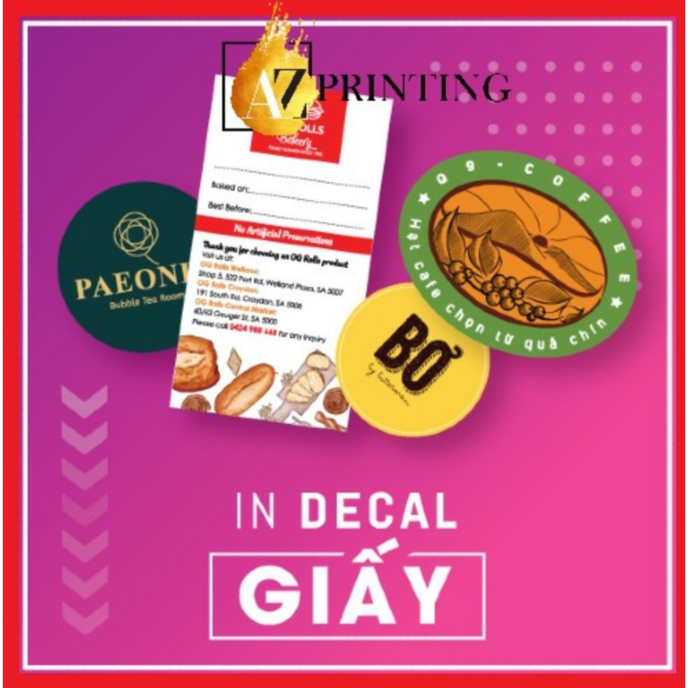 In tem nhãn theo yêu cầu, in tem giá rẻ chất lượng cao - AZ PRINTING
