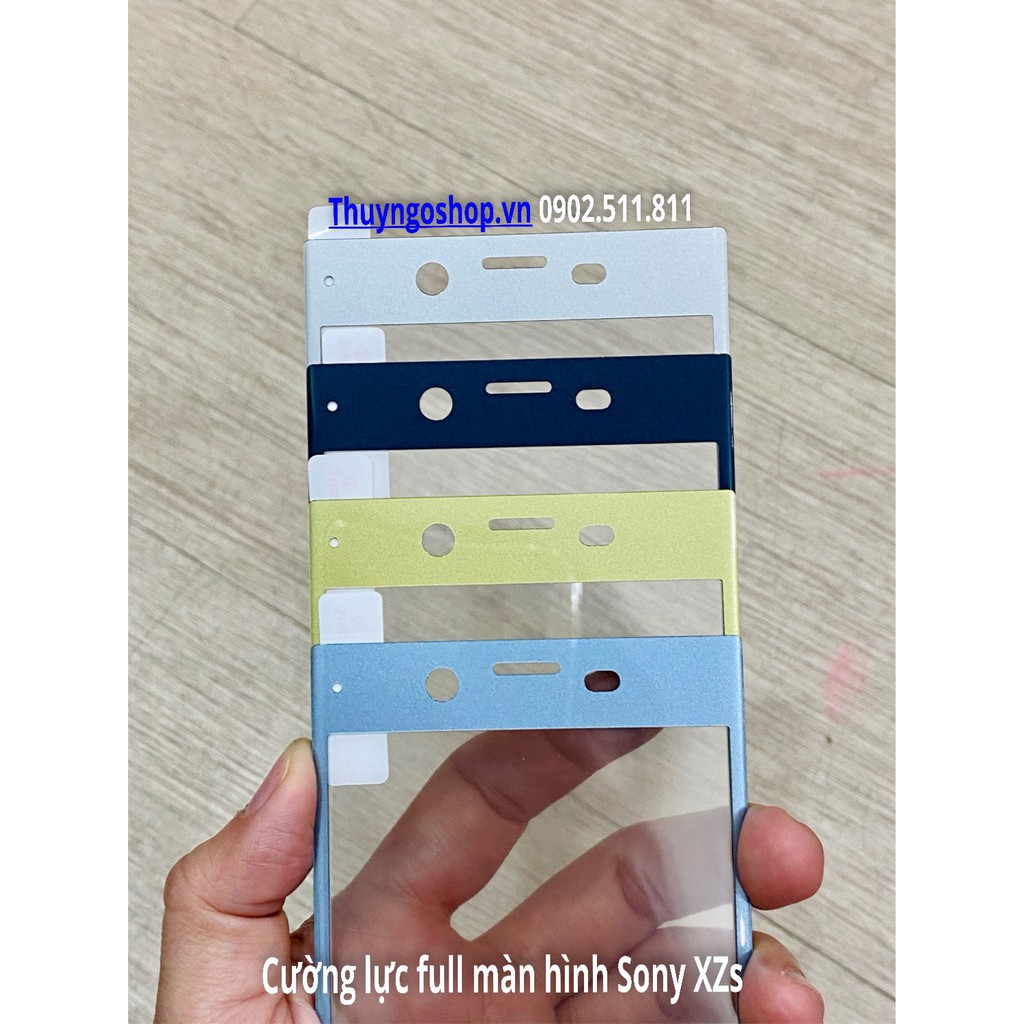 Kính Cường Lực Full Màn Hình Sony XZ1 / XZ / XZs / - Keo 100% Toàn Màn Hình