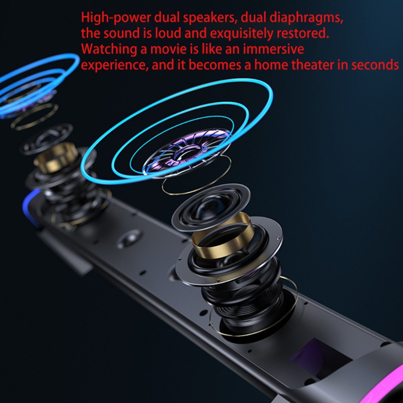 Loa Bluetooth 5.0 3d Có Dây Cho Laptop / Pc / Tv / Aux 3.5mm