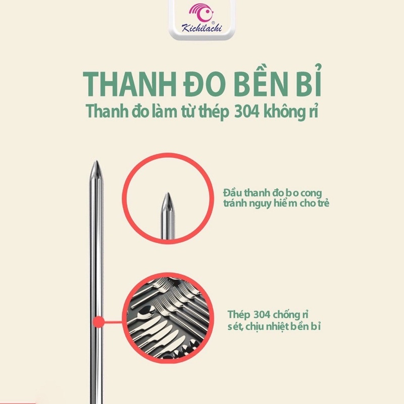Nhiệt kế đo sữa , đo nước Kichi chính hãng