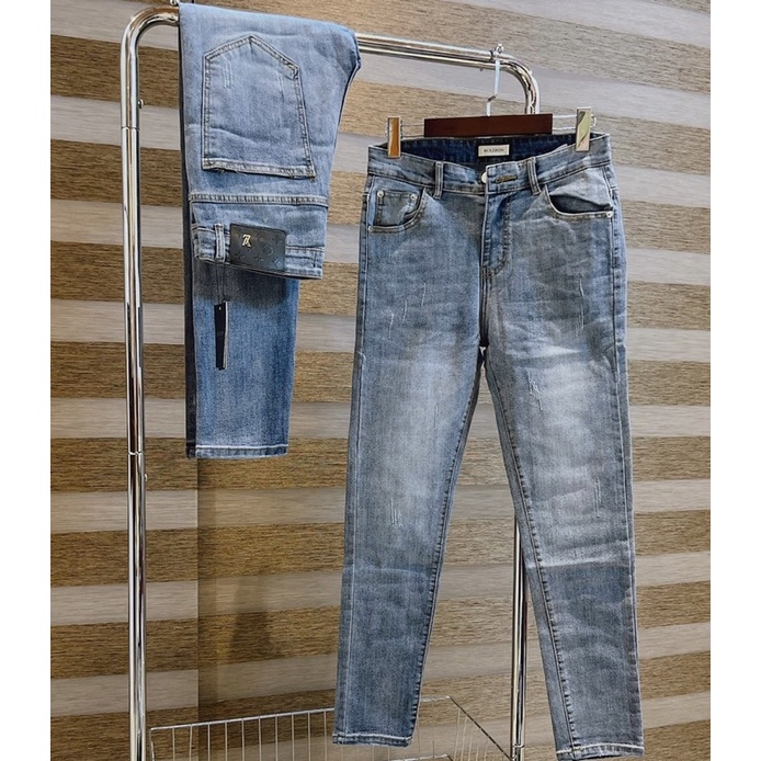 Quần jean nam dáng côn một mầu đơn giản dễ mặc, Quần bò thời trang nam phong cách hàn quốc btshop từ 45 đến 75 kg