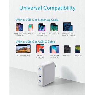 Củ sạc 2 cổng ANKER A2029 kèm cổng PD 60W Type-C+USB