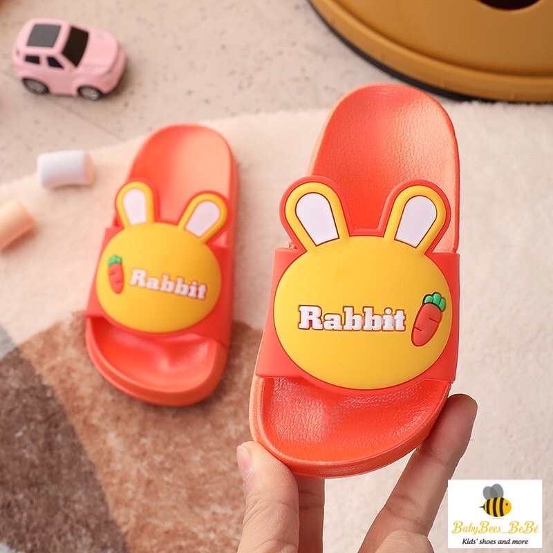 Dép lê trẻ em, dép quai ngang cho bé trai và bé gái hình Thỏ Rabbit cà rốt cho bé tư 3 -8 tuổi
