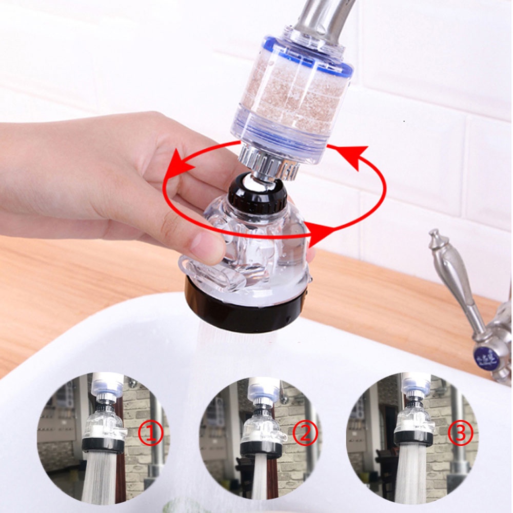 Đầu Vòi Nước Nối Dài Xoay 360 Độ 3 Chế Độ Tiết Kiệm Nước Tiện Dụng Cho Nhà Bếp / Phòng Tắm