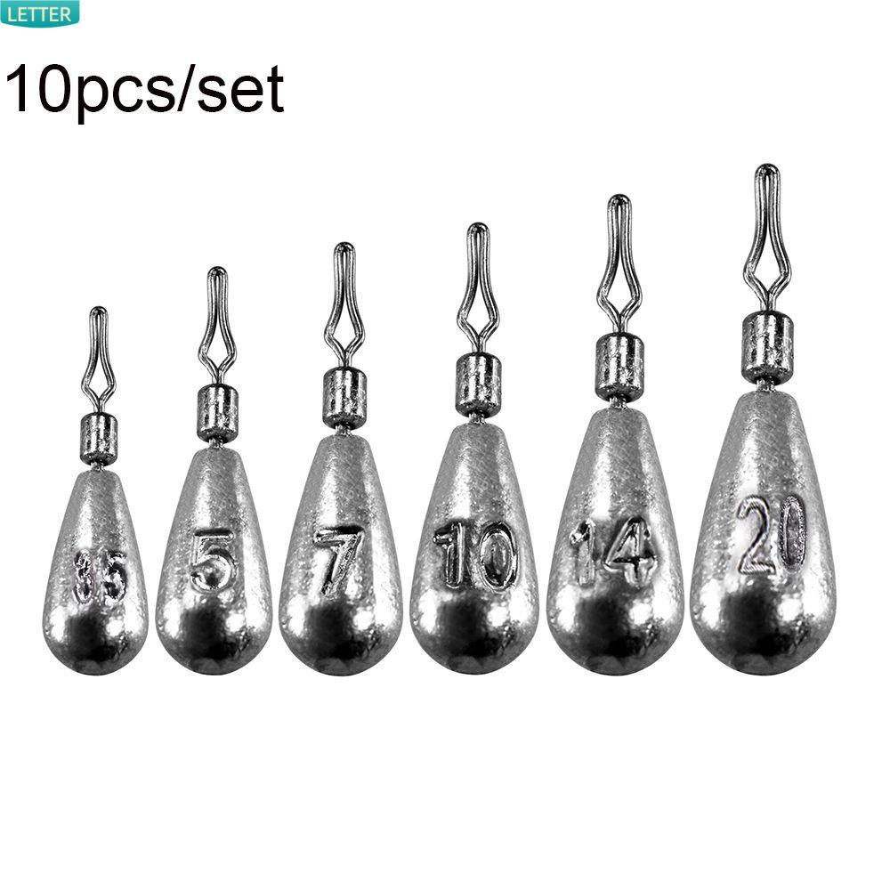 Set 10 chì câu cá 3.5g 5g 7g 10g 14g 20g có thể xoay 360 độ tiện dụng