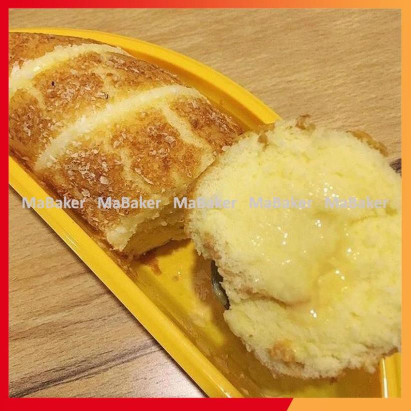 Set 10, 50 hộp đựng bánh hình quả chuối vàng có tem dán độc đáo siêu hot siêu đẹp - MaBaker